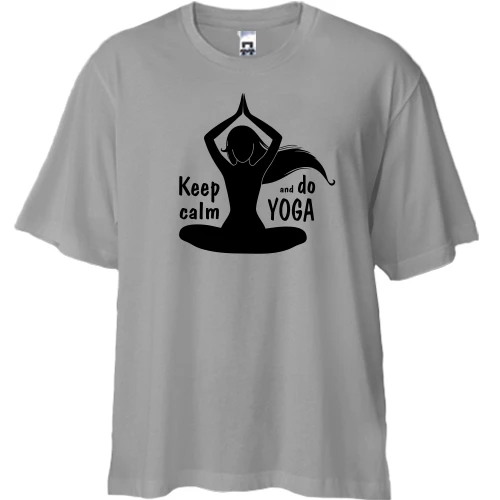 Футболка двонитка Oversize Keep Calm an Do Yoga