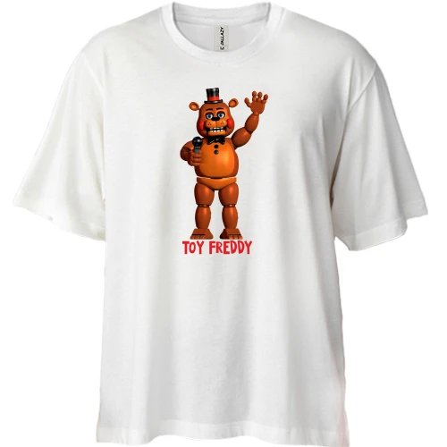 Футболка двонитка Oversize, Синій, Five Nights at Freddy’s (Toy Freddy)