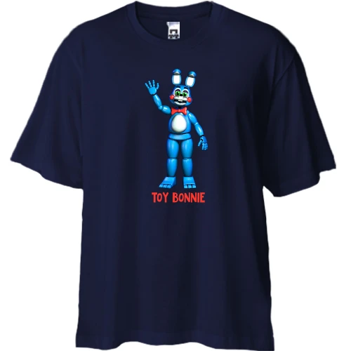 Футболка двунитка Oversize, Синий, Five Nights at Freddy’s (Toy Bonnie)