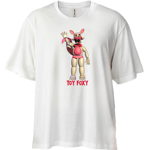 Футболка двунитка Oversize, Синий, Five Nights at Freddy’s (Toy Foxy))