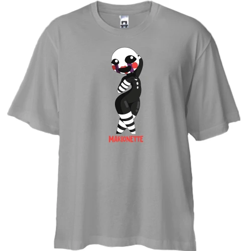 Футболка двунитка Oversize, Серый, Five Nights at Freddy’s (Marionette)