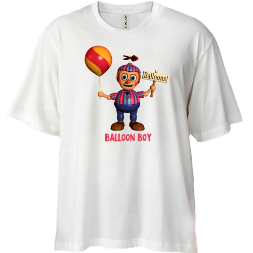 Футболка двунитка Oversize, Синий, Five Nights at Freddy’s (Balloon Boy)