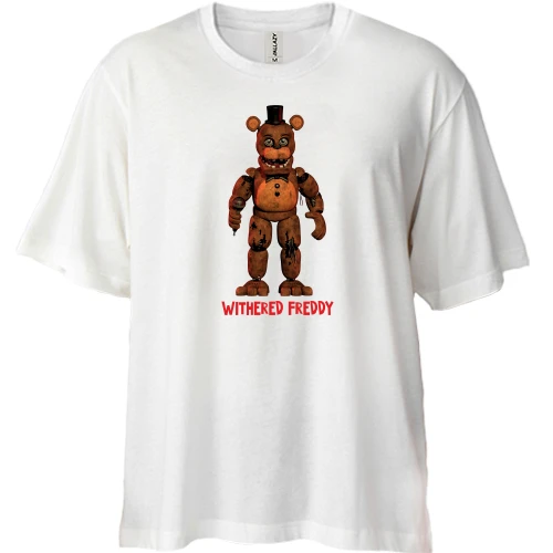 Футболка двонитка Oversize, Білий, Five Nights at Freddy’s (Withered Freddy)