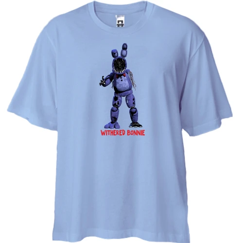 Футболка двунитка Oversize, Синий, Five Nights at Freddy’s (withered bonnie)