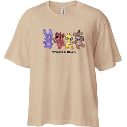 Футболка двунитка Oversize, Белый, FNAF Toys (2)