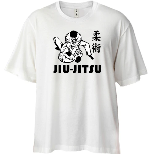 Футболка двунитка Oversize, Белый, Jiu-Jitsu (2)