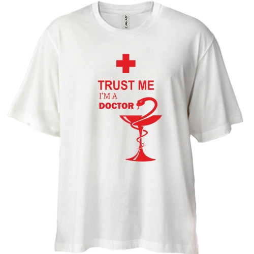 Футболка двонитка Oversize Trust me, i am a doctor