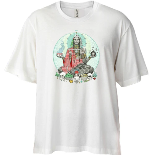 Футболка двунитка Oversize, Белый, Растаман