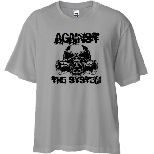 Футболка двонитка Oversize, Білий, Against The System