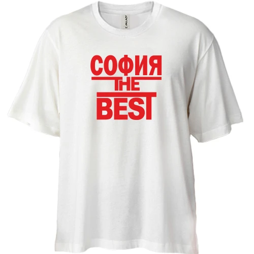 Футболка двунитка Oversize София the BEST