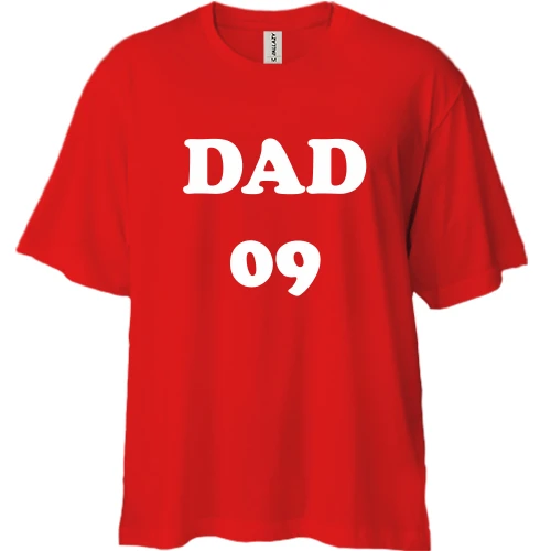 Футболка двунитка Oversize, Красный, DAD 09