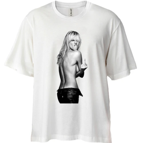 Футболка двунитка Oversize Kate Moss f*ck you