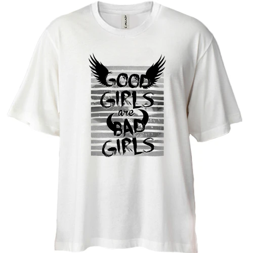 Футболка двунитка Oversize Good girls are bad girls