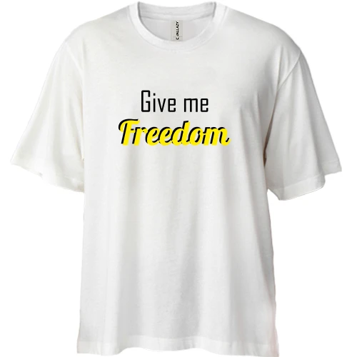 Футболка двунитка Oversize Give me freedom