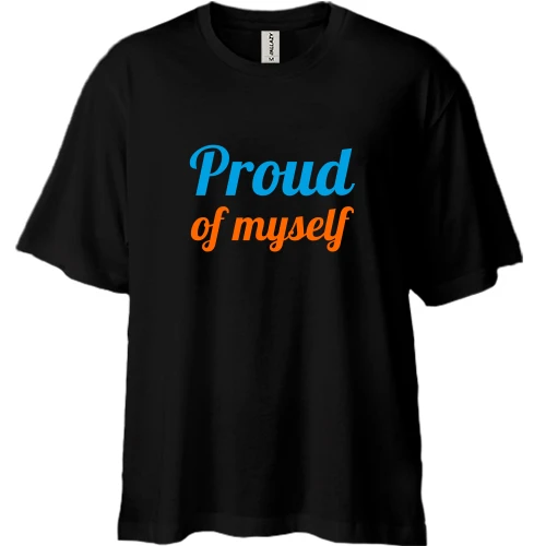 Футболка двунитка Oversize Proud of myself