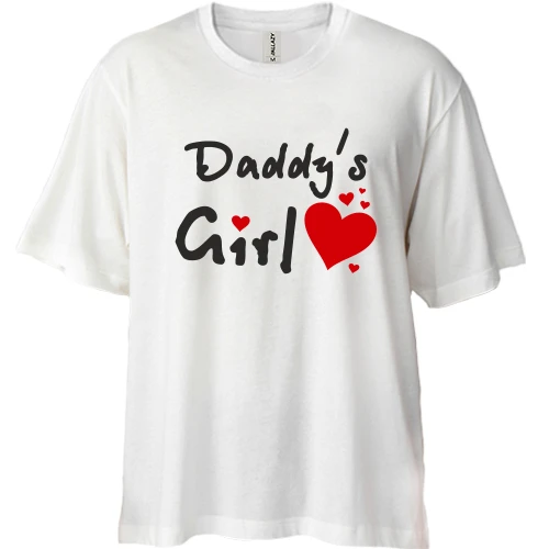 Футболка двунитка Oversize, Белый, Daddy's Girl
