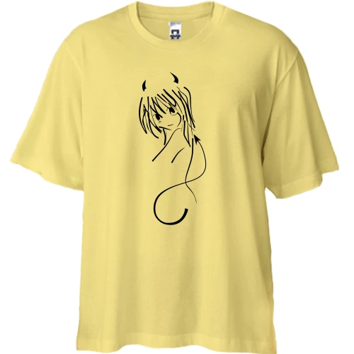 Футболка двунитка Oversize Devil Girl