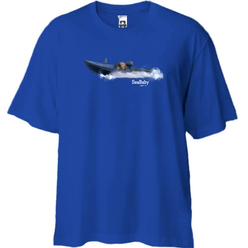 Футболка двонитка Oversize, Синій, Sea Baby SBH 13