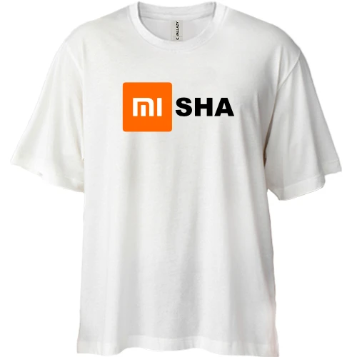 Футболка двонитка Oversize, Білий, для Михайла в стилі MI