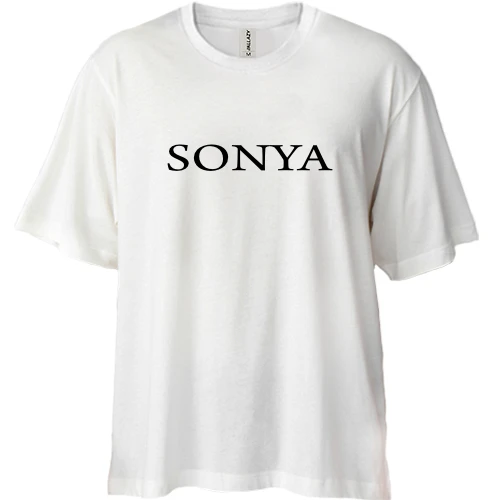 Футболка двунитка Oversize, Белый, для Софии в стиле SONY
