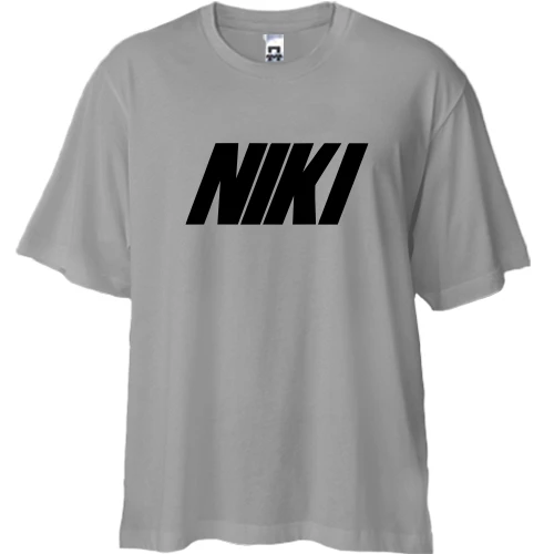 Футболка двунитка Oversize, Серый, для Вероники в стиле Nike