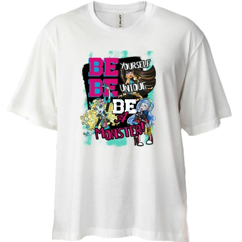Футболка двунитка Oversize, Белый, Be Monster