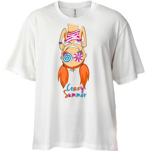 Футболка двунитка Oversize Crazy Summer (Сумасшедшее лето)
