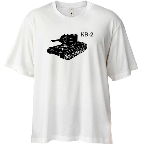 Футболка двунитка Oversize, Синий, КВ-2