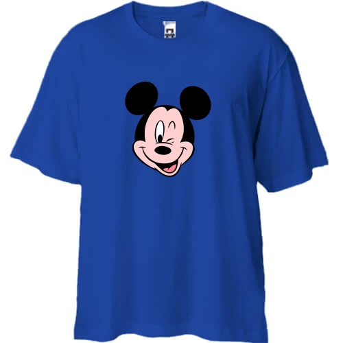 Футболка двунитка Oversize, Синий, Mickey Mouse 2