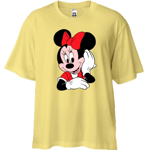 Футболка двонитка Oversize, Бежевий, Minie Mouse 5