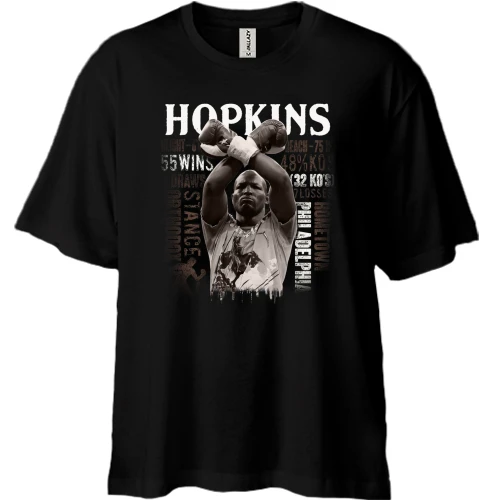 Футболка двунитка Oversize с Бернардом Хопкинсом (Bernard Hopkins)