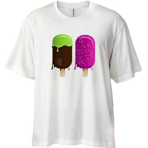 Футболка двонитка Oversize Ice Cream Two