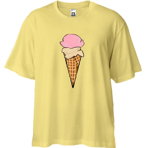 Футболка двунитка Oversize Ice cream