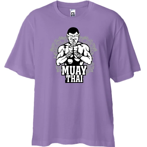 Футболка двунитка Oversize, Лавандовый, Muay Thai Fighter (2)