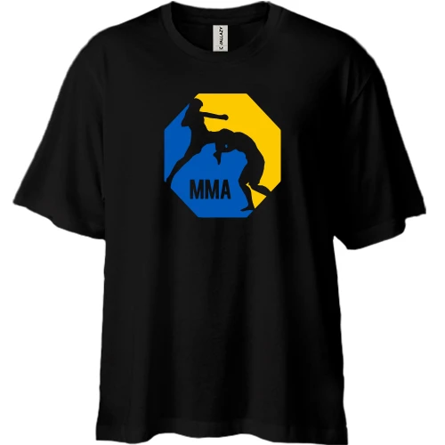 Футболка двунитка Oversize, Черный, MMA ua