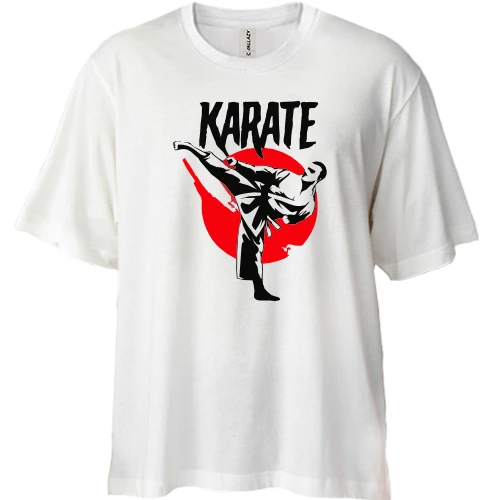 Футболка двунитка Oversize, Белый, Karate (2)