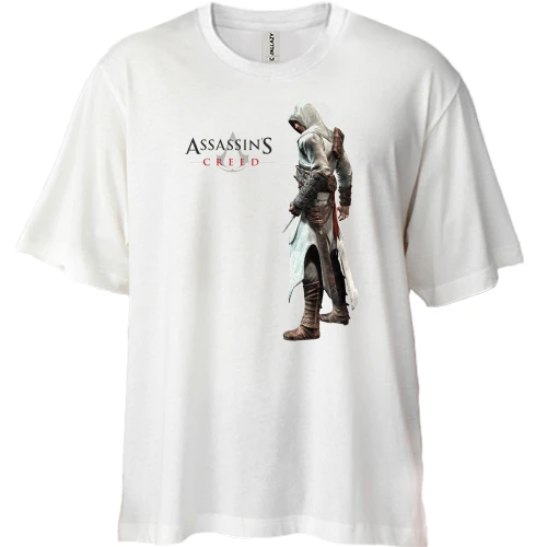 Футболка двунитка Oversize, Белый, Assassin’s Creed 1