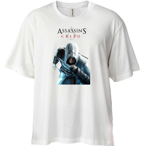 Футболка двунитка Oversize, Белый, Assassin’s Альтаир