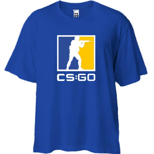 Футболка двунитка Oversize, Синий, CS:GO (2)