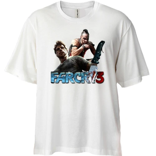 Футболка двунитка Oversize, Белый, Far Cry 3