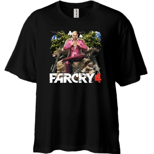 Футболка двунитка Oversize, Черный, Far Cry 4