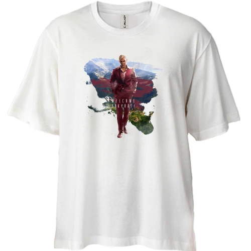 Футболка двунитка Oversize, Белый, Welcome to Kyrat