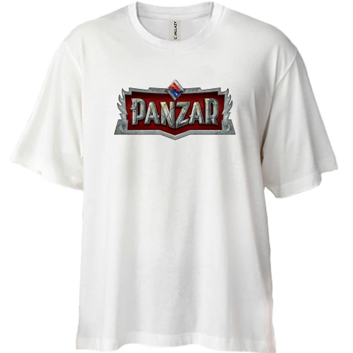 Футболка двунитка Oversize, Белый, Panzar