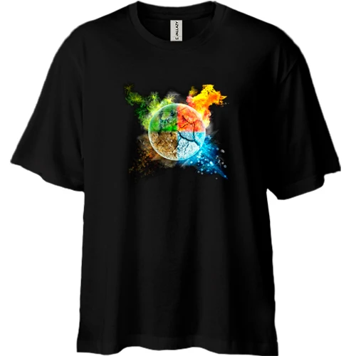 Футболка двонитка Oversize 4 стихии