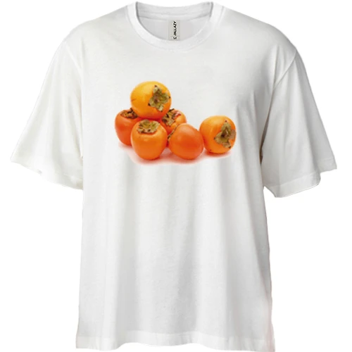 Футболка двунитка Oversize, Белый, с хурмой
