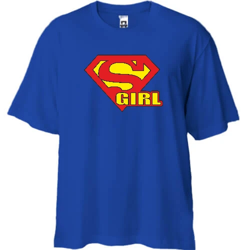 Футболка двунитка Oversize Supergirl