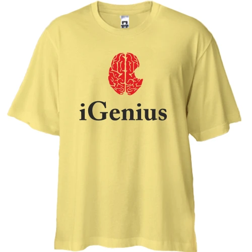 Футболка двунитка Oversize, Желтый, iGenius (Я гений)