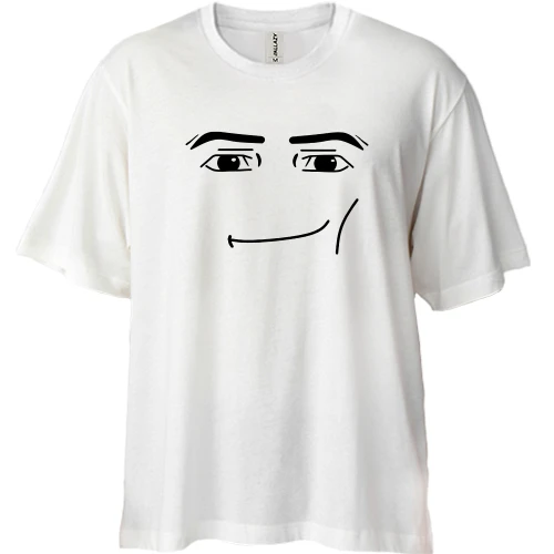 Футболка двунитка Oversize Roblox - Gigachad face