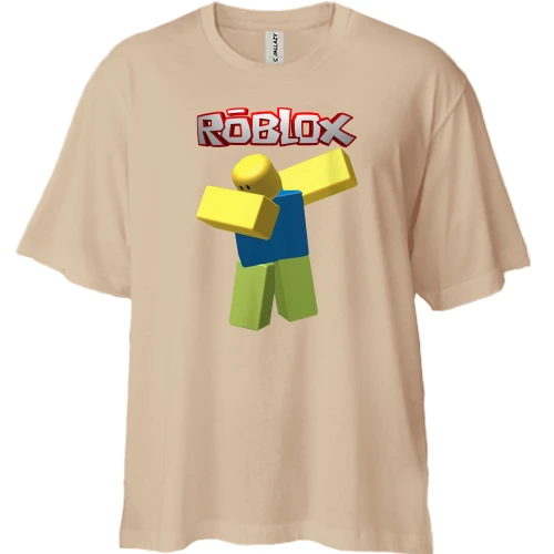 Футболка двунитка Oversize, Белый, Roblox Dab