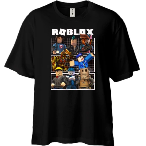 Футболка двунитка Oversize, Черный, Roblox Team (2)